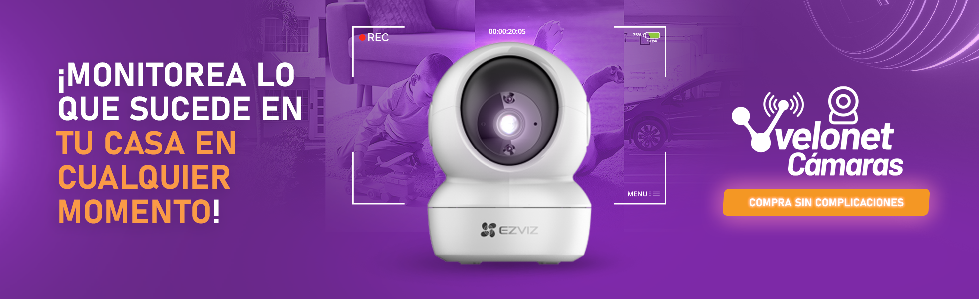 Banner cámaras de seguridad Velonet