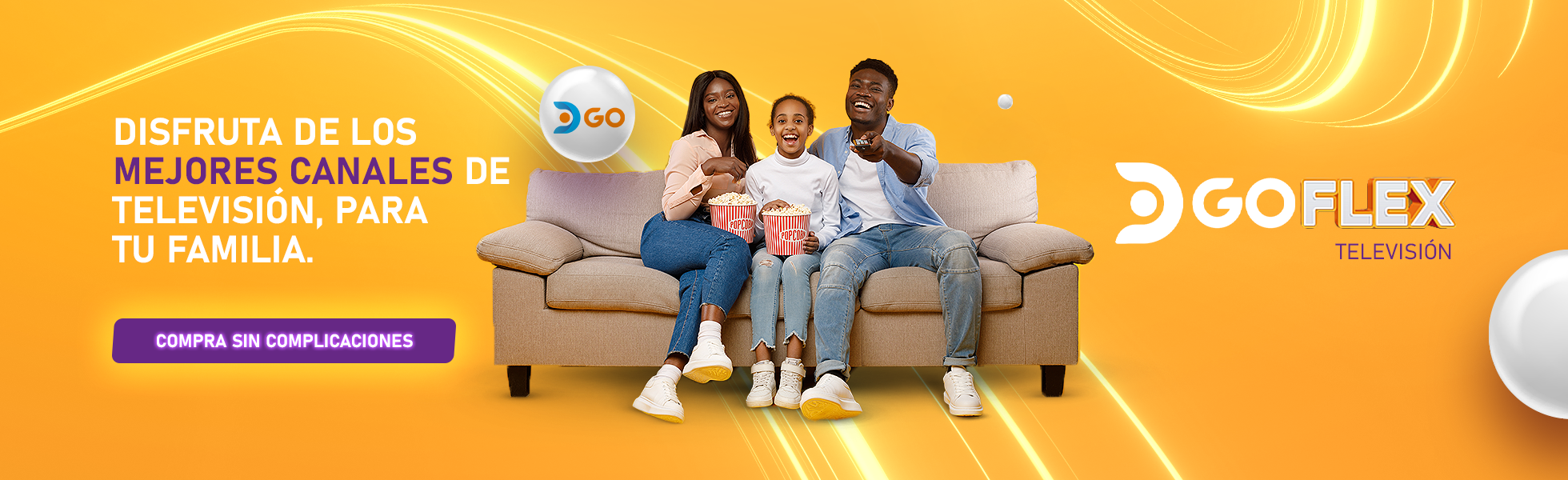 Banner promoción televisión por streaming con Velonet